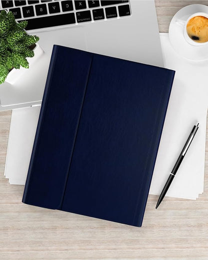 Leather Keyboard Case for iPad Air 5th 4th Generation 10.9 inch Pro 11 1st/2nd/3rd/4th, 7 Color Backlight BT Keyboard Folio with Pencil Holder 2022 2021 2020 2018 (NavyBlue)