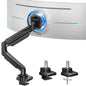 Heavy Duty Single Monitor Mount for 13"-49" Curved Screens with USB, Black