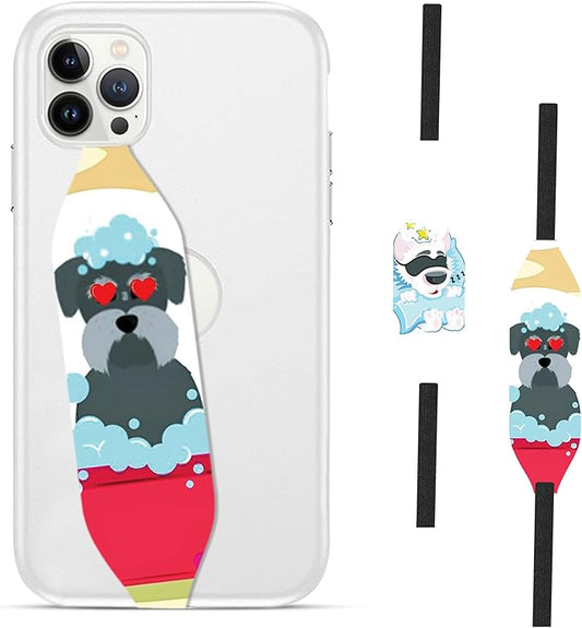 Switchbands Phone Grip Strap - Reversible Finger Holder for Phone Back, Customizable Anti-Slip Design, Wireless Charging Compatible Detachable Holder for iPhone - Sleepy Shades