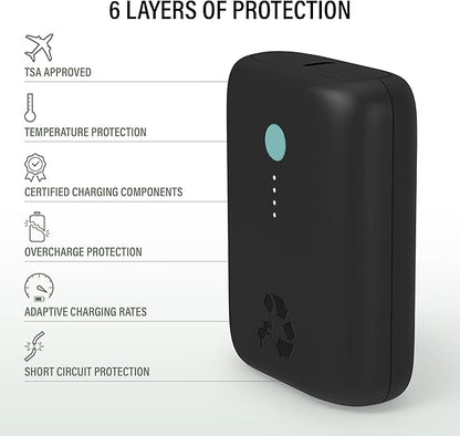 Nimble Champ Lite Portable Charger, 5200mAh Fast Charging Power Bank 15W USB C and A Port with Cable, Travel Essential Battery Pack for iPhone Galaxy Pixel MacBook iPad Kindle Airpod Laptop Tablet