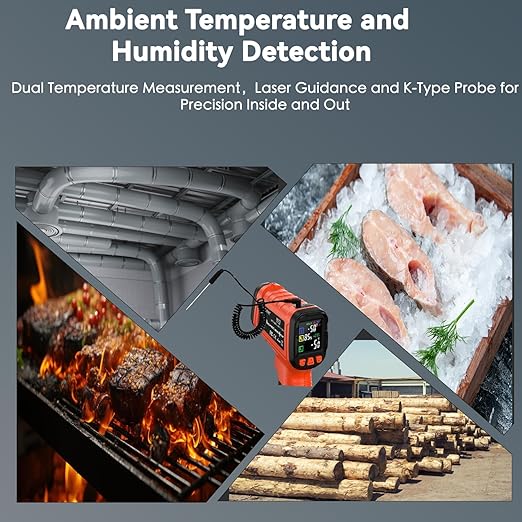 MOONASCEND -58°F to 1796°F Infrared Thermometer Gun, Dual-Mode 16:1