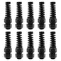 Strain Relief Cord Connector,LISTENJIALE 10Pcs NPT 1/4" Waterproof Cable Gland Flex Spiral Strain Relief Adjustable 4-8mm Cable Connector Nylon Joint with Gaskets(Black)