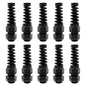 Strain Relief Cord Connector,LISTENJIALE 2Pcs NPT 1/4" Waterproof Cable Gland Flex Spiral Strain Relief Adjustable 4-8mm Cable Connector Nylon Joint with Gaskets(Black)