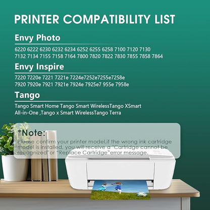 64XL Ink Cartridge for HP Ink 64 XL 64XL Black and Color Combo Pack High Yield Replacement for HP Printers 7858 7855 7120 7155 7158 7164 6255 6252 6232 Envy Inspire 7955e Tango X Printers Combo