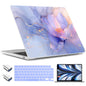 TWOLSKOO for MacBook Air 15 inch Case 2026 2025 2024 2023 Release M5 A3448 M4 A3241 M3 A3114 M2 A2941, Plastic Hard Shell & Screen Protector & Keyboard Cover & Type C Adapter, Blue Marble