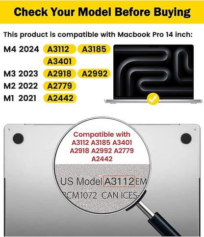 F FORITO 360° Privacy Screen Protector Compatible with MacBook Pro 14 inch (2025-2021, M5 M4 M3 M2 M1 Pro Max Chip), Anti Peeping Anti Glare and Anti Blue Light Laptop Privacy Screen Shield
