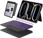 iPad Pro 13 inch Case with Keyboard (M5 2025, M4 2024), Flex Magnetic Detachable Backlit Keyboard Case, Larger Multi-Trackpad, Landscape/Portrait, 160° Adjustable Stand, Slim Protective Case (Black)