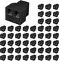 Uvital RJ12 6P6C 3 Female Telephone Line Splitters, Phone Jack Splitter, Telephone Landline Cable Connector and Separator(Black, 50 Pack)