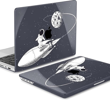 Mektron Case for MacBook Pro 16" M4 A3403 A3186 M3 A2991 M2 A2780 M1 A2485 (2021/2023/2024) Pro/Max with Touch ID, Hard Shell Plastic Laptop Cover Keyboard Cover Screen Protector, Astronauts