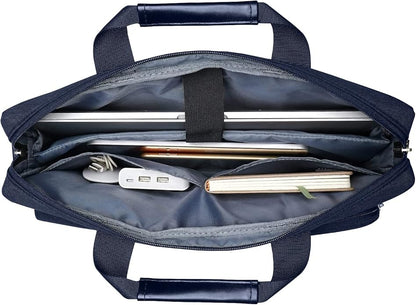 MOSISO Laptop Shoulder Bag, Computer Bag with 2 Raised&1 Flapover&1 Horizontal Pocket&Handle&Belt