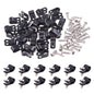 Swpeet 120 Pack Black 3/8 Inch Nylon Plastic R-Type Cable Clips Clamp Kit, Nylon Screw Mounting Cord Fastener Clips with 120 Pack Screws for Wire Management (3/8 Inch, Black)