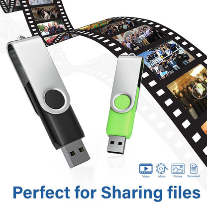 32GB Flash Drive 10 Pack, Wooolken USB 2.0 Thumb Drives Memory Stick