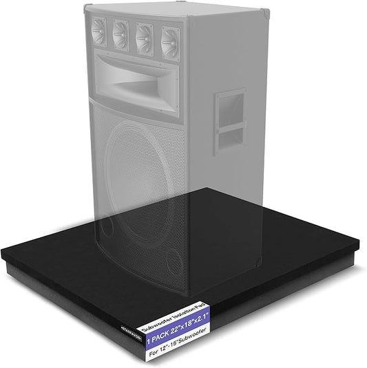 Starfavor Subwoofer Isolation Pad for 12-15 inches Subwoofers,22"x18"x2.1" Isolation Platform Acoustic Riser Pad,Audio Acoustic Noise Isolation Platform Pads for Studio Monitor,Subwoofer,Loud Speakers