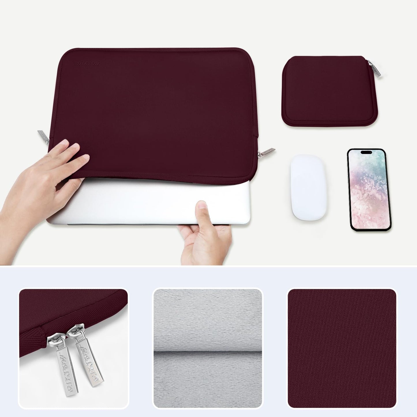MOSISO Laptop Case 15 inch, 15 inch Laptop Sleeve with Small Case