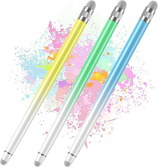 Bopomofo 3PCS Stylus Pen for Touchscreen,Stylus Pen for iPhone/iPad/Tablet Android/Microsoft/Surface, Compatible with All Touch Screens(Blue/Green/Yellow)