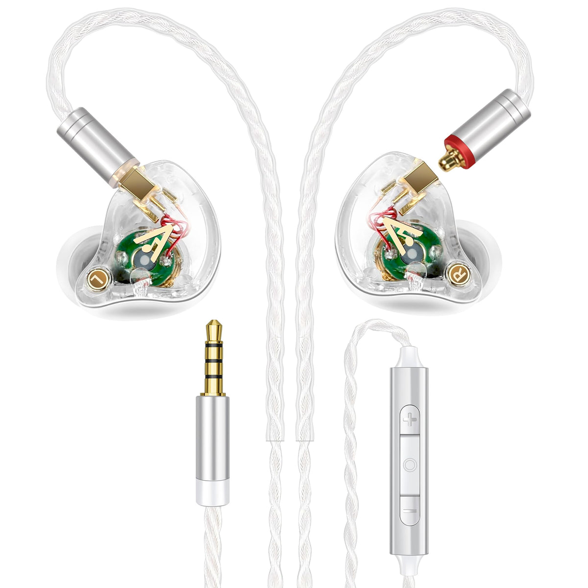 Audiovance Vibes 202 HiFi Wired Earbuds, IEM in-Ear Monitor Headphones