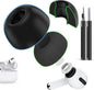 Compatible with AirPods Pro 2nd/1st Generation Silicon+Memory Foam Replacement Ear Tips,with Noise Reduction Hole &Built-in dust Guard Screen,for USB-C Charging Case-3 Sizes (S/M/L)