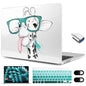 MEEgoodo for M5/M4/M3/M2 MacBook Air 15 inch Case 2026 2025 2024 2023, Case Fit Model (A3448/A3241/A3114/A2941) for MacBook Air 15.3 inch, Funny Giraffe