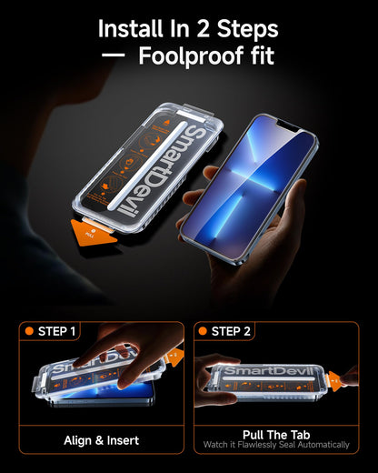 SMARTDEVIL 2 Pack for iPhone 13 Pro Max/iPhone 14 Plus Screen Protector