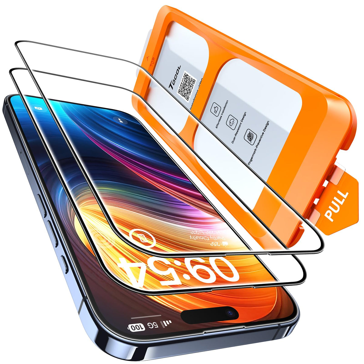 TOCOL for iPhone 16 Pro Privacy Screen Protector