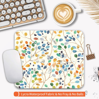 Armanza Square Mouse Pad Colorful Forest,Personalized Premium-Textured Custom Mouse Mat Design,Washable Mousepad Cloth,Non-Slip Rubber Base Computer Mouse Pads for Wireless Mouse