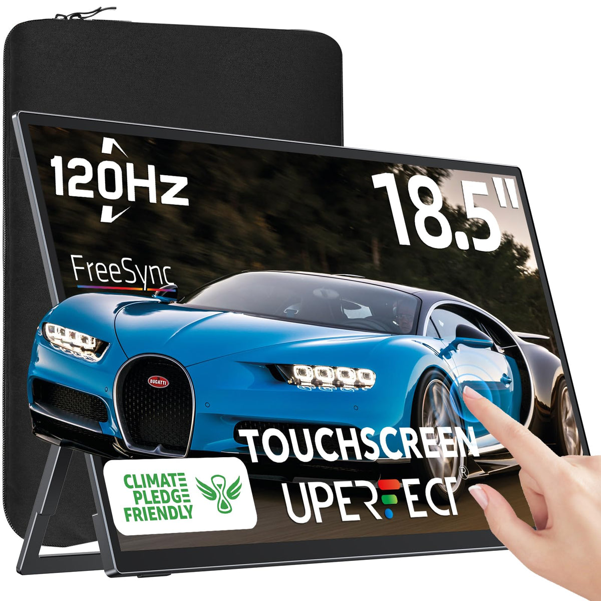UPERFECT 18.5" 120Hz Portable Monitor, 125% sRGB Large Gaming Monitor