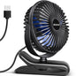 BESKAR USB Clip on Fan, Portable Small Fan with Cord Powered, 3 Speeds Strong Airflow, with Sturdy Clamp, Quiet Personal Desk Fan