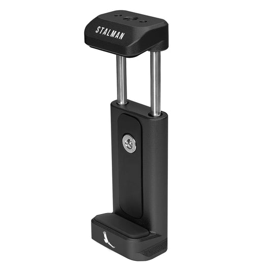 KONDOR BLUE x Tyler Stalman|Horizontal Smartphone Clamp,Phone Tripod Mount | Phone Rig Tripod Mount with Arca Plate,1/4-20 Threads, ARRIAnti-Twist Mounts,Strong Clamping Force,Case Friendly Fit |Black