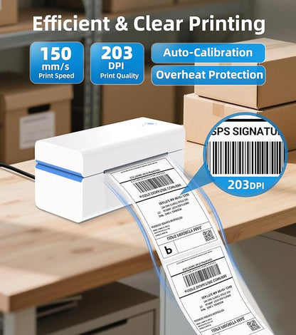 ORGSTA Bluetooth Thermal Shipping Label Printer T001-Plus Wireless 4x6 Shipping Label Printer for Small Business Support Android iPhone & Windows Widely Used for Amazon, Ebay, Shopify, Etsy, USPS