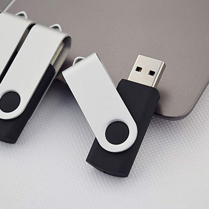 Aiibe 64GB Flash Drive 10 Pack 64GB USB Flash Drives Bulk USB Drive Thumb Drive 64 GB USB 2.0 Memory Sticks Pen Drives Jump Drive (Black)