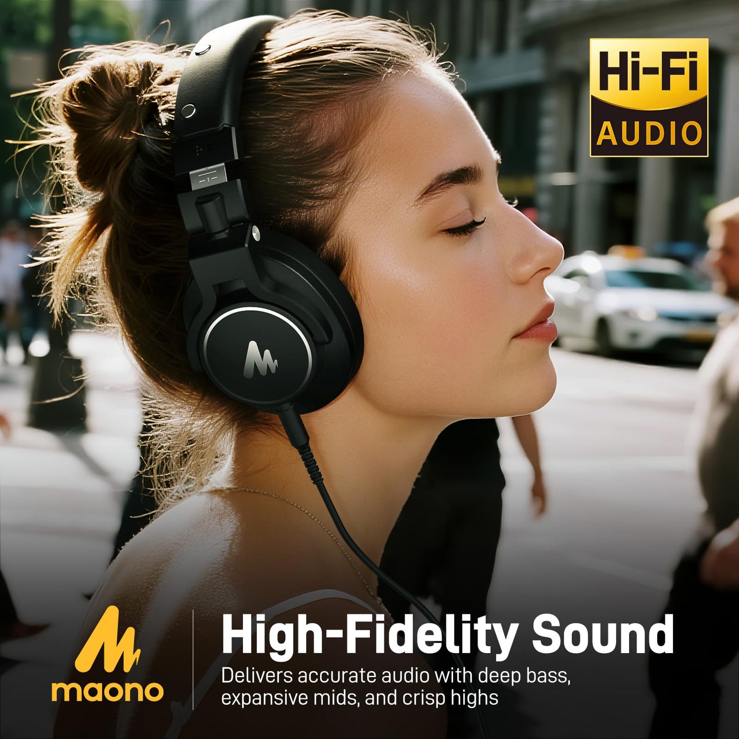 MAONO MH700 Wired Studio Headphone for Podcast Recording DJ Mixing Monitor