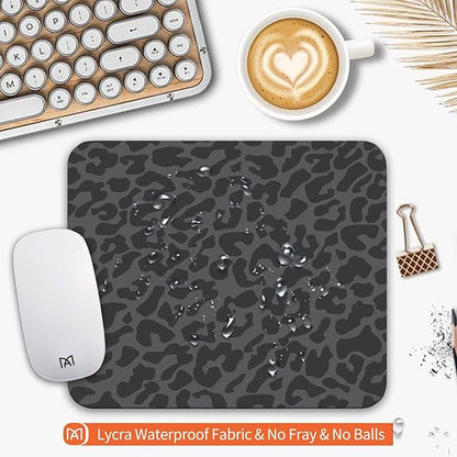 Armanza Square Mouse Pad Black Leopard,Personalized Premium-Textured Custom Mouse Mat Design,Washable Mousepad Cloth,Non-Slip Rubber Base Computer Mouse Pads for Wireless Mouse