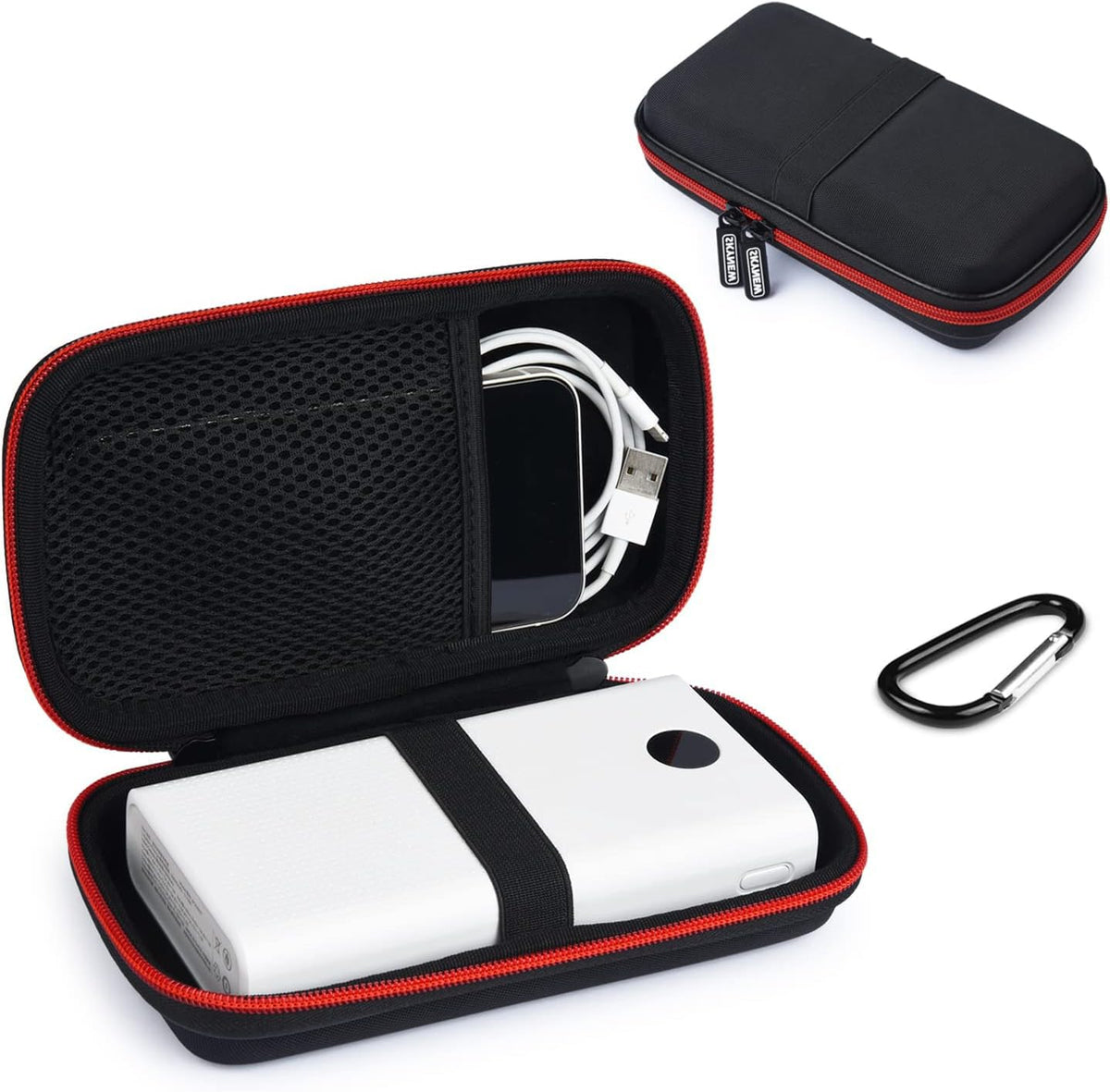 Hard Travel Case Fit for RAVPower 26800/20100/20000mAh, Anker Power Core 26800mAh/PowerCore +26800mAh, Dulla M50000 Power Bank 12000mAh, ROMOSS 30000mAh, Lab599 Tx500 Radio by SKYNEW (Large Black)