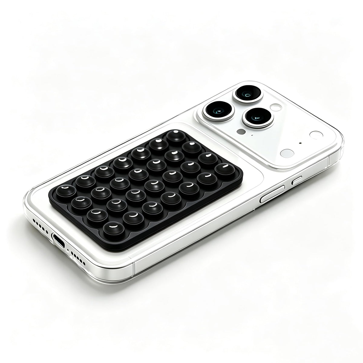DreamsLink.LC Silicone Double-Sided Suction Phone Mount - White Small