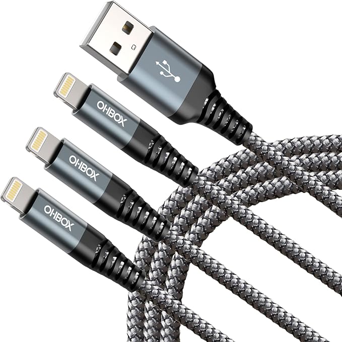 iPhone Charging Cable 6FT, 3Pack [Apple MFi Certified] USB to Lightning Cables Fast Charging, iPhone Charger Cord iPhone USB Cable Compatible with iPhone 14 13 12 11 Pro Max Plus 8 7 6 iPad and More