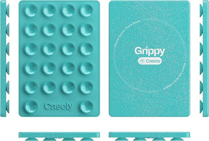 Casely Grippy Aquamarine MagSafe Compatible Cell Phone Mount Silicone Suction Cup Sticky Phone Holder and Stand