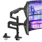 Dual Monitor Arm Desk Mount for 17-49 Inch Monitors Holds 44 lbs, White