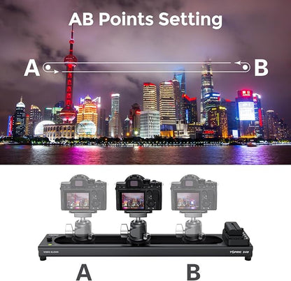 Accsoon Toprig S40 Motorized Camera Slider 40cm/16 App Wireless Control Carbon Fiber Dolly Rail Slider Support IME Lapse Photography