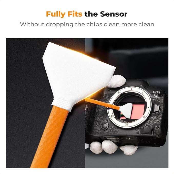 K&F CONCEPT Camera Cleaning Kit16mm APS-C Frame Sensor Cleaning Swab*6 + 20ml Sensor Cleaner, DSLR SLR Digital Camera CMOS Cleaning Compatible with Nikon Sony Canon Camera Clean