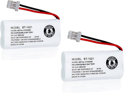 JustGreatDealz Battery BT-1021 BT1021 BBTG0798001 for Uniden Cordless Handset Telephones (2-Pack)