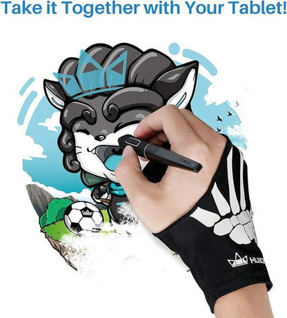 HUION Skeleton Artist Glove for Graphic Drawing Tablet Pad Monitor Painting, Paper Sketching, Suitable for Left and Right Hand