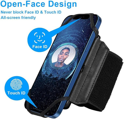 VUP Wristband Phone Holder, 360° Rotatable Forearm Armband for iPhone Samsung, Fits All 4-6.9 Inch Smartphones (Pack of 10)