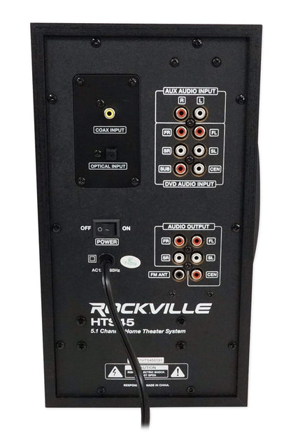 Rockville HTS45 5.1 Channel Bluetooth Home Theater Audio System