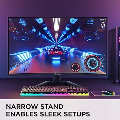 ViewSonic VX3228C-2K 32 Inch 1440p Curved Gaming Monitor with 1ms, 180Hz, FreeSync, Eye Care, HDMI, and DisplayPort Inputs