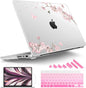 Tuiklol for M4 MacBook Pro 14 Inch Case 2024-2021 Release A3112 A3401 A3185, M3 A2918 A2992/M2 A2779/M1 A2442 Pro/Max Chip,Hard Shell Case with Screen Protector for Touch ID, Plum Blossom