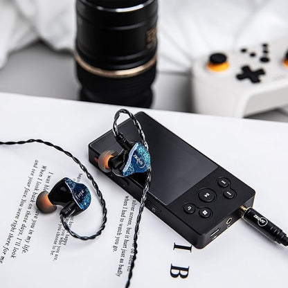Linsoul ZiiGaat x Fresh Reviews Arete in Ear Monitor, 1DD+4BA Hybrid Earphone IEM, Wired Gaming Earbuds, Studio Monitor Tunning, with Detachable IEM Cable for Musician Audiophile (Blue)