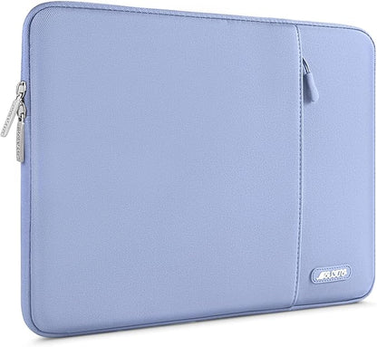 MOSISO Laptop Case 13.3 inch, 13-13.3 inch Laptop Sleeve Compatible with MacBook Air/Pro 13 / Pro 14, HP Dell ASUS Lenovo Notebook, Polyester Vertical Computer Sleeve Bag with Pocket, Pastel Blue