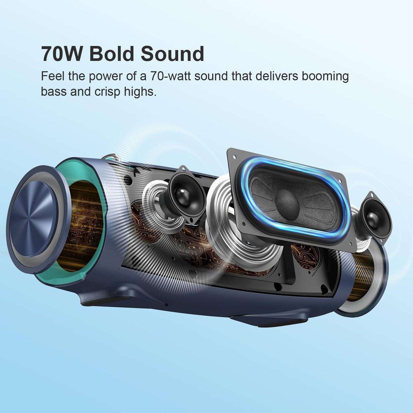 DOSS Extreme Boom Pro D100 Wireless Bluetooth Speaker, IPX6 Waterproof