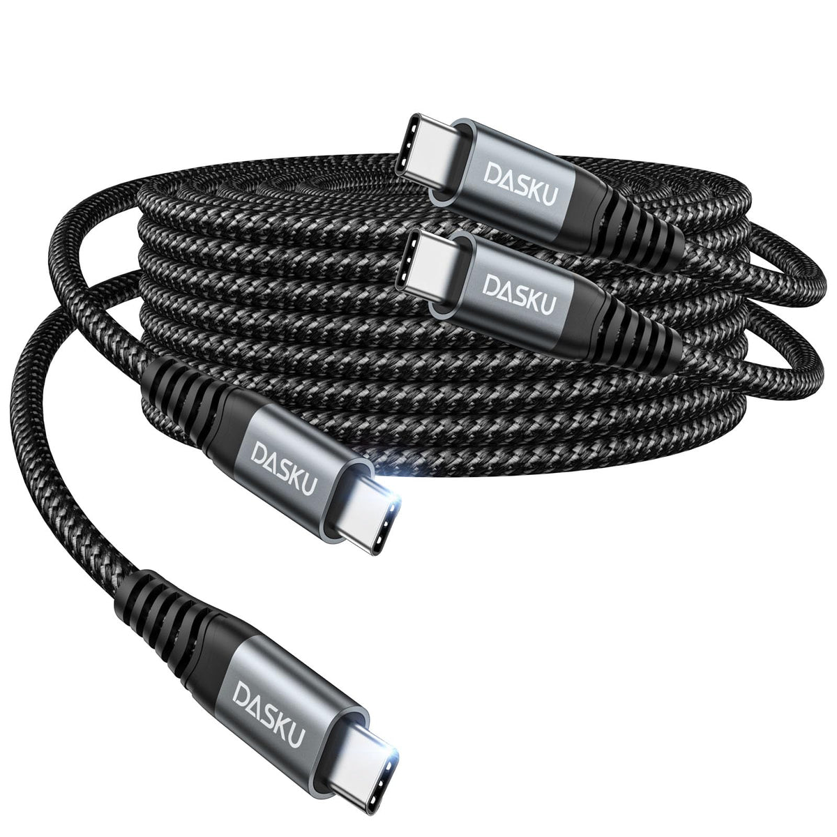 Dasku USB C to USB C Cable, 5 Pack [3/6/6/10/10FT] Charger Cable 60 W Fast Type C Charging Cord for iPhone 17 16 15 Pro Max Plus Samsung S23 Note 20 iPad Pro Air Mini MacBook LG and More