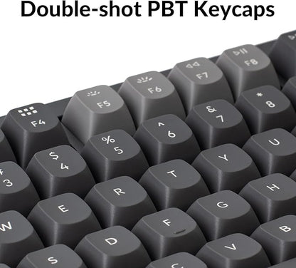 Keychron Q1 RGB Wired Custom Mechanical Keyboard Knob Version, 75% Layout QMK/VIA Programmable with Hot-swappable Gateron G Pro Red Switch Double Gasket Compatible with Mac Windows Linux (Grey)
